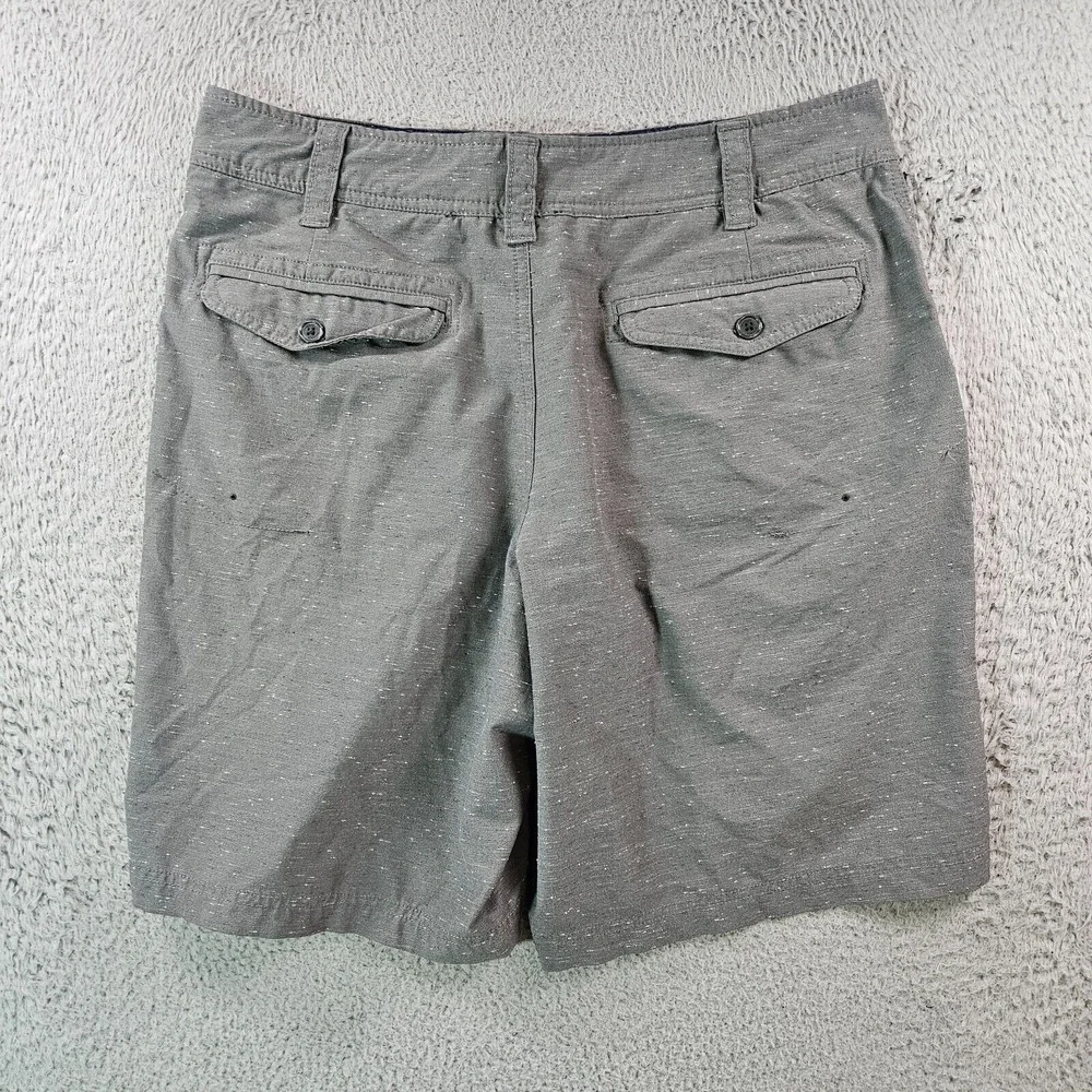 Toad & Co Shorts Men 32 x 10 Flat Front Textured Gray‎